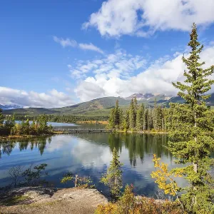 Pure transparent morning air in the Rocky Mountains of Canada
