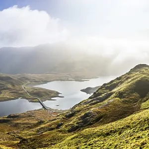 Pyg Track over Llyn Llydaw lake