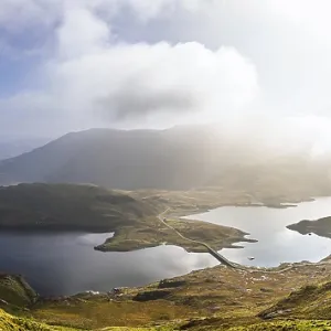 Pyg Track over Llyn Llydaw lake
