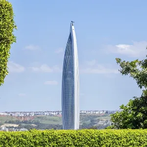 Rabat, Morocco - A modern view of Rabat's cityscape featuring the iconic Mohammed VI Tower