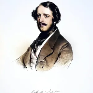 Raffaele Ferlotti (1819-1891), Italian baritone, Historic, digitally restored reproduction from a 19th century original, Record date not stated