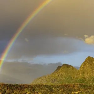 Rainbow over the campground, Flakstad Rainbow over the campground, Flakstad
