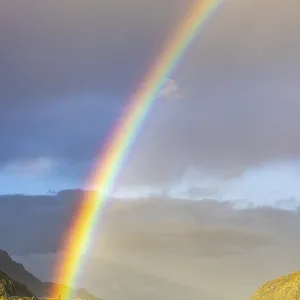 Rainbow over the campground, Flakstad Rainbow over the campground, Flakstad