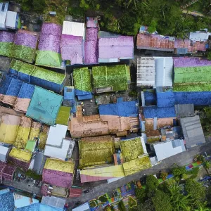 The rainbow village in Indonesia
