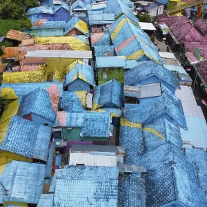 The rainbow village in Indonesia
