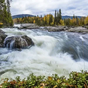 Rapids of Gamajahka, rivers, Kvikkjokk