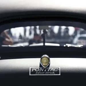 Rear view of a Pontiac classic car