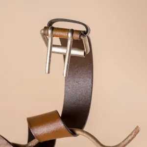 A red belt wrapped around a branch like a snake A red belt wrapped around a branch like a snake