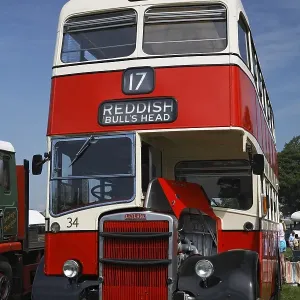 Red double decker bus, vintage bus