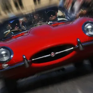 Red Jaguar E-Type SI, 1963 year of manufacture Red Jaguar E-Type SI, 1963 year of manufacture