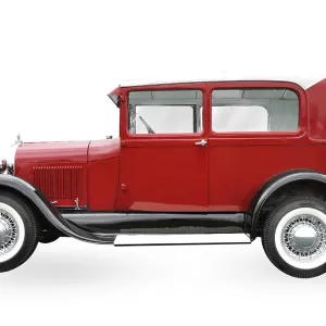 Red retro car isolated on white background Red retro car isolated on white background