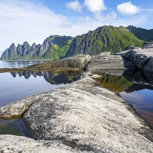 Reflection in a tidal pool, rocky coast of Tungeneset Reflection in a tidal pool, rocky coast of Tungeneset