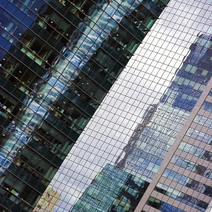 Reflections on skyscraper's windows<br> Reflections on skyscraper's windows