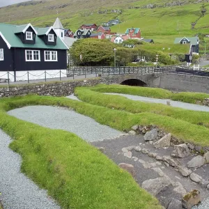 Remains of Viking longhouse, Gardur ur vikingaold Remains of Viking longhouse, Gardur ur vikingaold