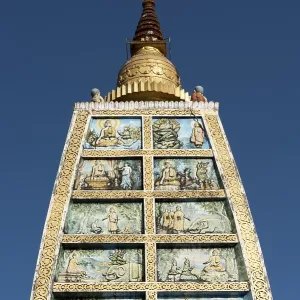 Replica of Mahabodhi Temple at Shwedagon Pagoda Replica of Mahabodhi Temple at Shwedagon Pagoda