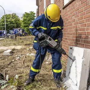 Rescue and recovery of people after a drone attack on residential buildings in a civil defence scenario