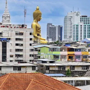 Residential neighbourhood Buddha statue Residential neighbourhood Buddha statue