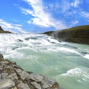 Reykjavik to Gullfoss Falls Print, Iceland Golden Circle