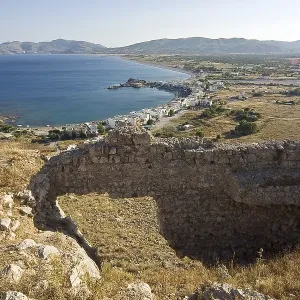Rhodes Island, Feraklos is a mountain and a medieval castle or ruin north of Charaki on the east coast of Rhodes Rhodes Island, Feraklos is a mountain and a medieval castle or ruin north of Charaki on the east coast of Rhodes