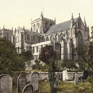 Ripon Cathedral Print, 19th century reproduction Ripon Cathedral Print, 19th century reproduction