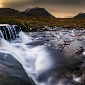 River Etive in foreground with summit of Stob Dearg in background