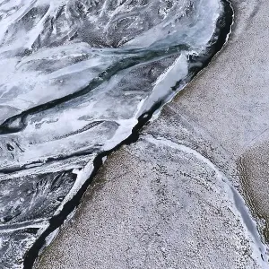 River structures, Vatnajoekull glacier