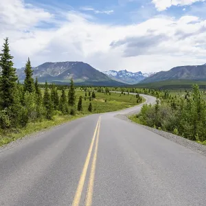 Road through Denali National Park Road through Denali National Park