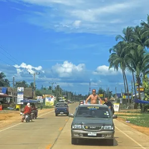 Road traffic on the island of Ko Lanta Road traffic on the island of Ko Lanta