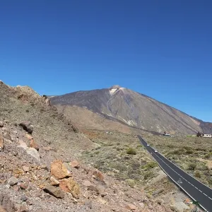Road to the volcano Pico del Teide Road to the volcano Pico del Teide
