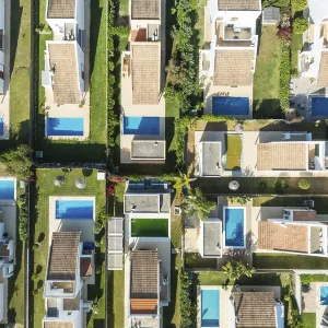 The Roche housing estate. Aerial view The Roche housing estate. Aerial view