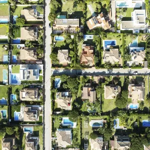 The Roche housing estate. Aerial view The Roche housing estate. Aerial view