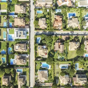 The Roche housing estate. Aerial view The Roche housing estate. Aerial view