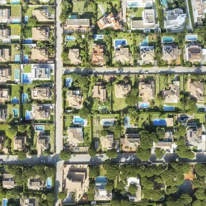 The Roche housing estate. Aerial view The Roche housing estate. Aerial view