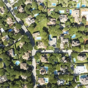 The Roche housing estate. Aerial view The Roche housing estate. Aerial view