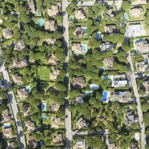 The Roche housing estate. Aerial view The Roche housing estate. Aerial view