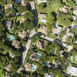 The Roche housing estate. Aerial view The Roche housing estate. Aerial view
