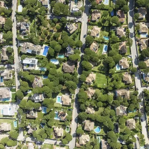 The Roche housing estate. Aerial view The Roche housing estate. Aerial view