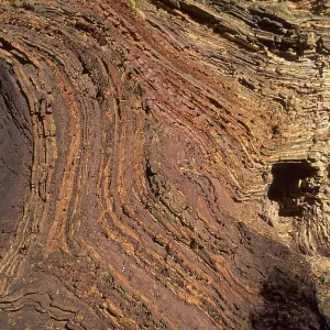 Rock formation at Hamersley Gorge