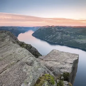 Rock Pulpit Preikestolen at the Lysefjord