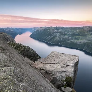Rock Pulpit Preikestolen at the Lysefjord