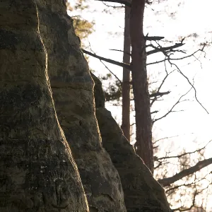 Rocks with a narrow strip of light Rocks with a narrow strip of light
