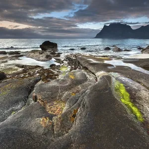 Rocks on Utakleiv beach, Haukland Rocks on Utakleiv beach, Haukland