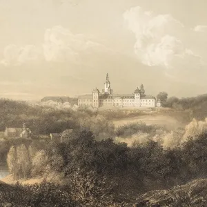 Rolduc Abbey, Abdij Rolduc, around 1860 Rolduc Abbey, Abdij Rolduc, around 1860