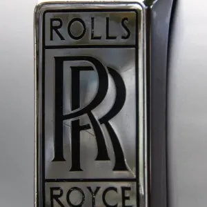 Rolls Royce logo on a classic car bonnet Rolls Royce logo on a classic car bonnet
