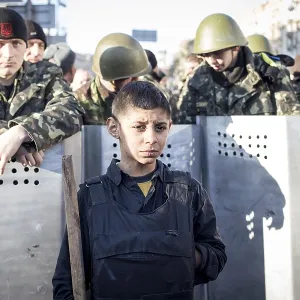 Roman, 13 years, one of the youngest protesters on the Maidan Roman, 13 years, one of the youngest protesters on the Maidan