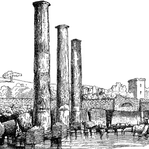 The Roman ruins of Macellum in the town of Pezzulo The Roman ruins of Macellum in the town of Pezzulo
