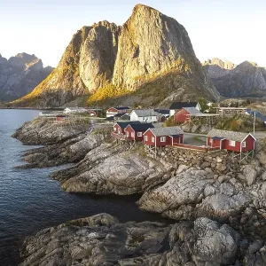 Rorbu fishing huts off Bergen, Hamnoy