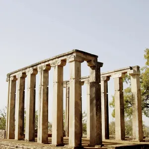 Ruined Buddhist architectural forms at Sanchi Ruined Buddhist architectural forms at Sanchi