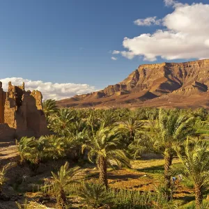 Ruined Kasbah, a former Berbers residential castle built of adobe