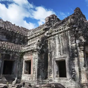 Ruins of Preah Khan Temple in Angkor Print